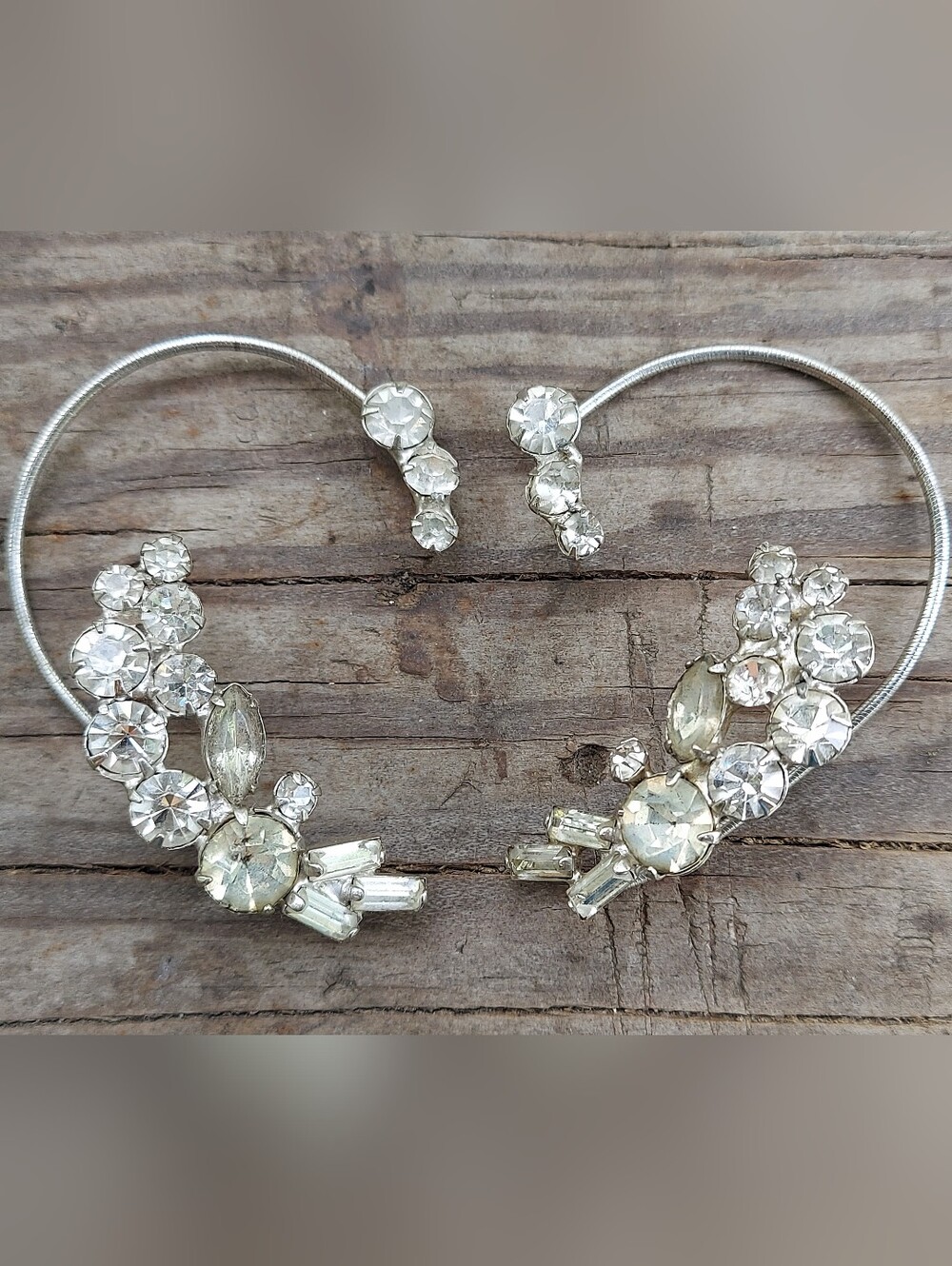 Vintage Rhinestone Ear Wraps